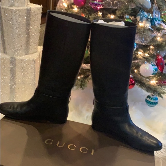 Gucci leather interlocking G Riding Boots - Picture 8 of 8